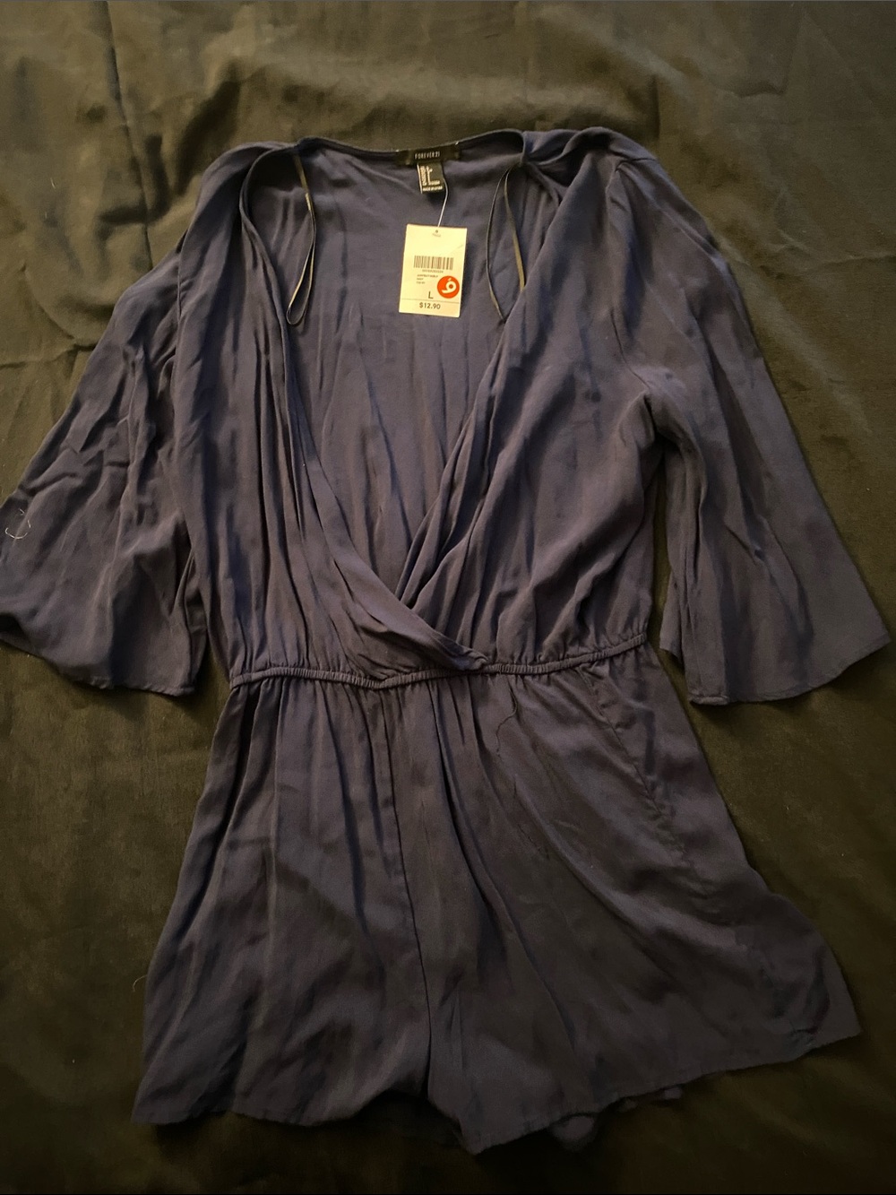 Unknown Brand Navy Blue Wrap Romper